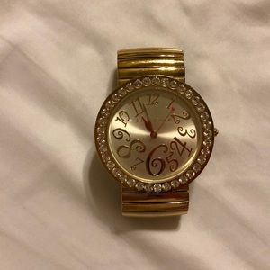 Gold Betsy Johnson watch